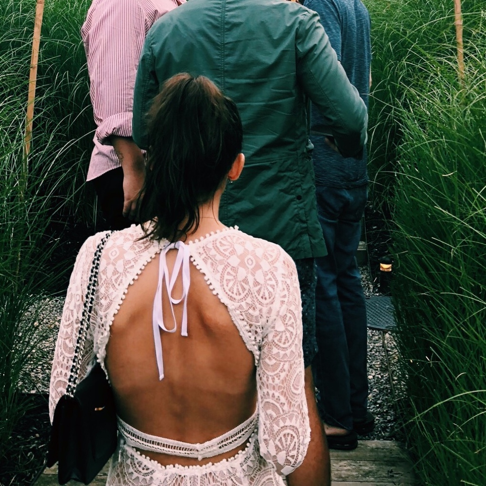 For Love and Lemons Emerie Long Sleeve Lace Dress